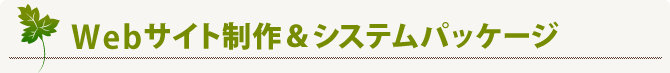 Webサイト制作&システムパッケージ